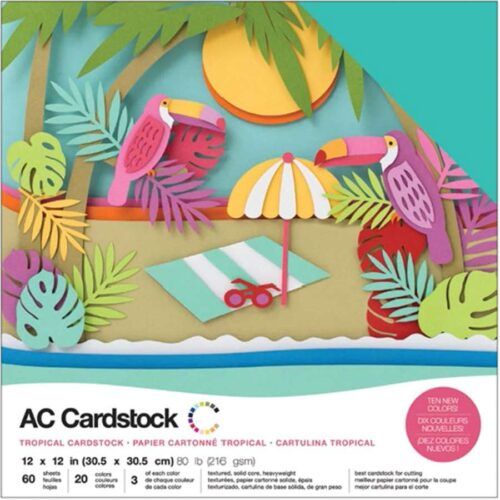 american crafts tropical colourful card stock
