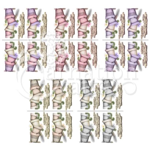 Carnation Crafts Cracks & Pots Vignette Downloads - Vignette 1 - 5