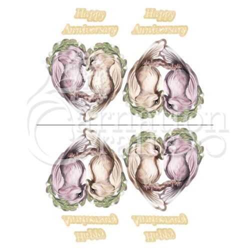 Carnation Crafts Love Birds Vignette Downloads - Vignette 3