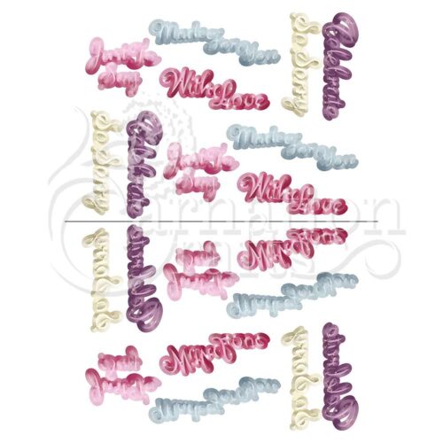 Carnation Crafts Just To Say Sentiments Vignette Downloads - Vignette 1