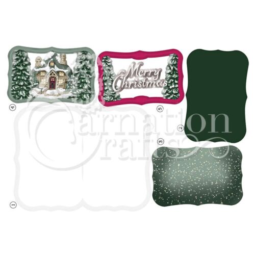 Carnation Crafts Merry Christmas Quick Card Vignette Downloads - Vignette 1