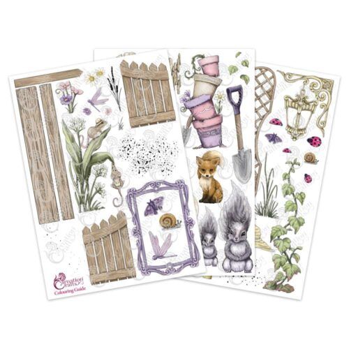 Carnation Crafts Garden Safari Stamps Colouring Guide