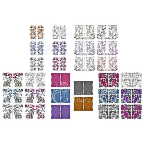 Carnation Crafts Festive Floral & Fauna Collection Complete Colourway Vignette Download