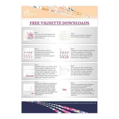 Carnation Crafts Free Vignette Downloads Instructions