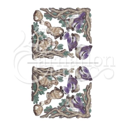 Carnation Crafts Woodland Corners Vignette Downloads - Vignette 1