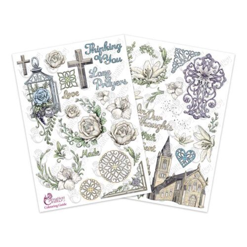 Carnation Crafts Kind Thoughts Stamps Colouring Guide