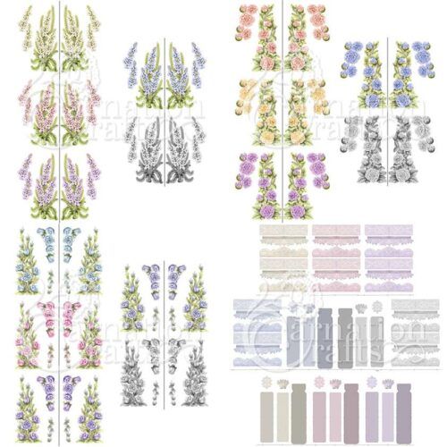 Carnation Crafts Floral Pillar Collection Complete Colourway Download