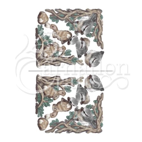 Carnation Crafts Woodland Corners Vignette Downloads - Vignette 4