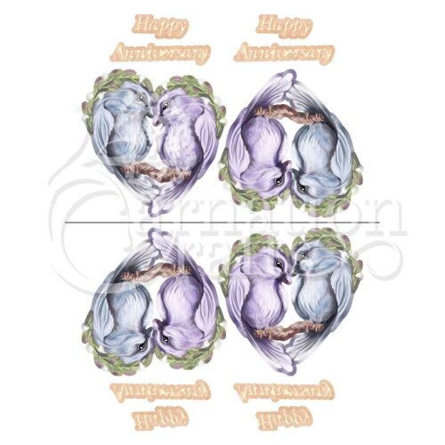 Carnation Crafts Love Birds Vignette Downloads - Vignette 2