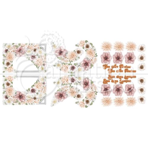 Carnation Crafts Mixed Floral Card Shape Vignette Downloads - Vignette 3