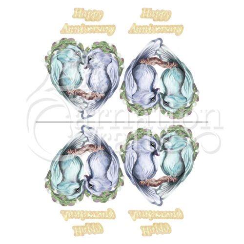 Carnation Crafts Love Birds Vignette Downloads - Vignette 4