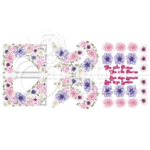 Carnation Crafts Mixed Floral Card Shape Vignette Downloads - Vignette 1