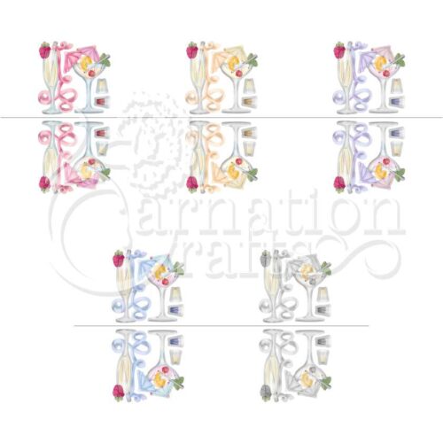 Carnation Crafts Fancy Cocktails Vignette Downloads