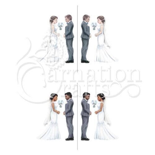 Carnation Crafts Happy Couple Vignette Downloads - Vignette 3